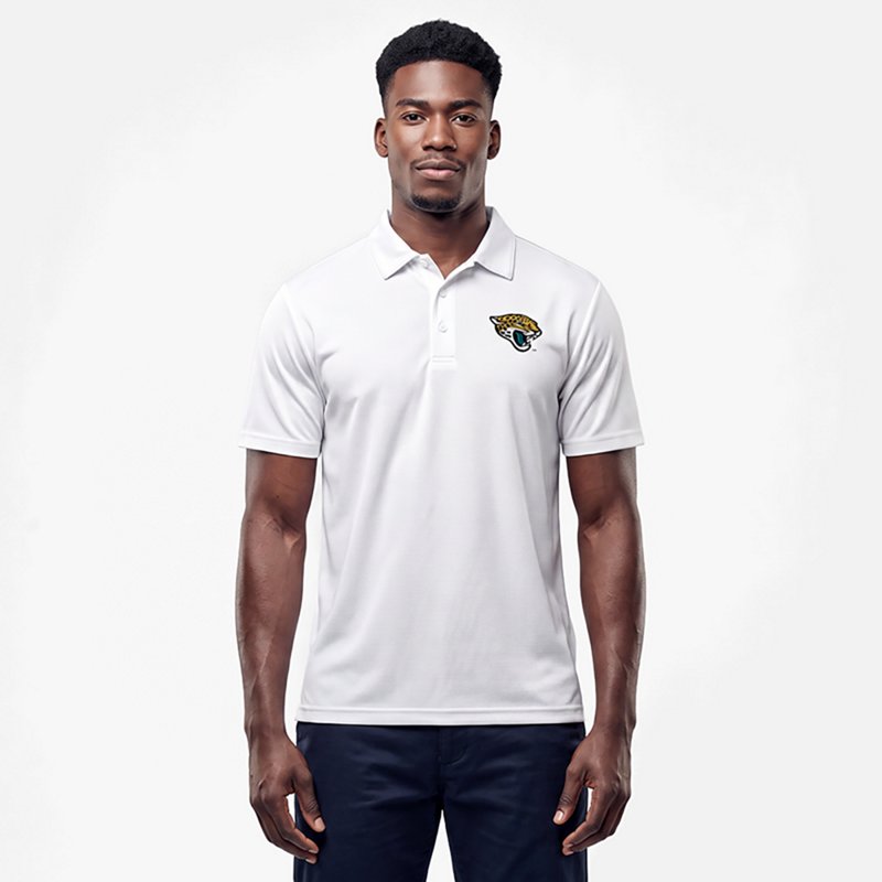 Men's Antigua  White Jacksonville Jaguars Ellipse Performance Polo
