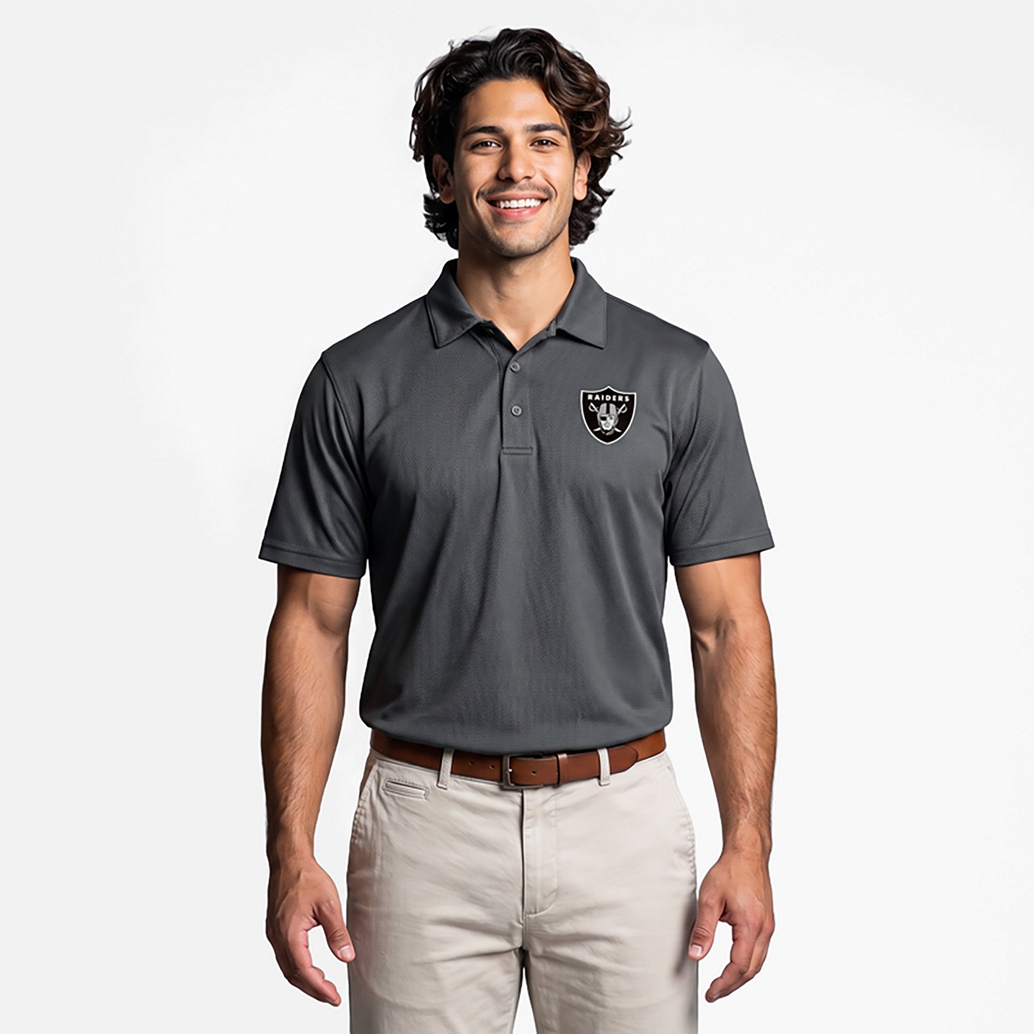 Antigua Men's Las Vegas Raiders Ellipse Polo Shirt