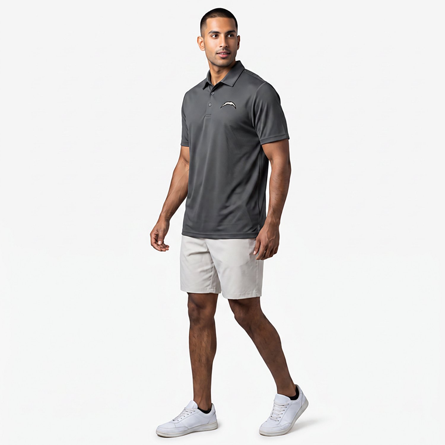 Antigua Men's Los Angeles Chargers Ellipse Polo Shirt - view number 2
