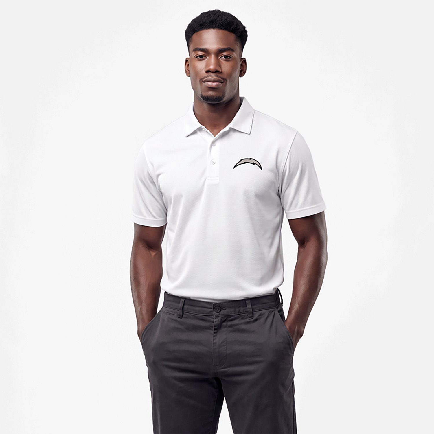 Antigua Men's Los Angeles Chargers Ellipse Polo Shirt