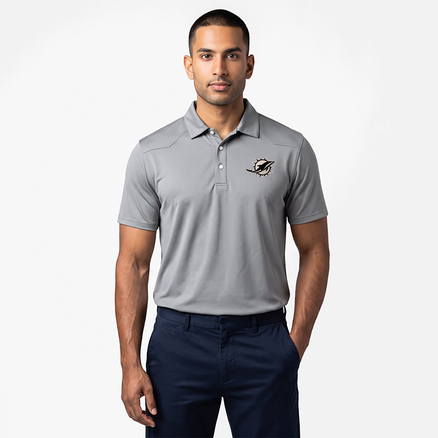 Antigua Men's Miami Dolphins Western Polo Shirt