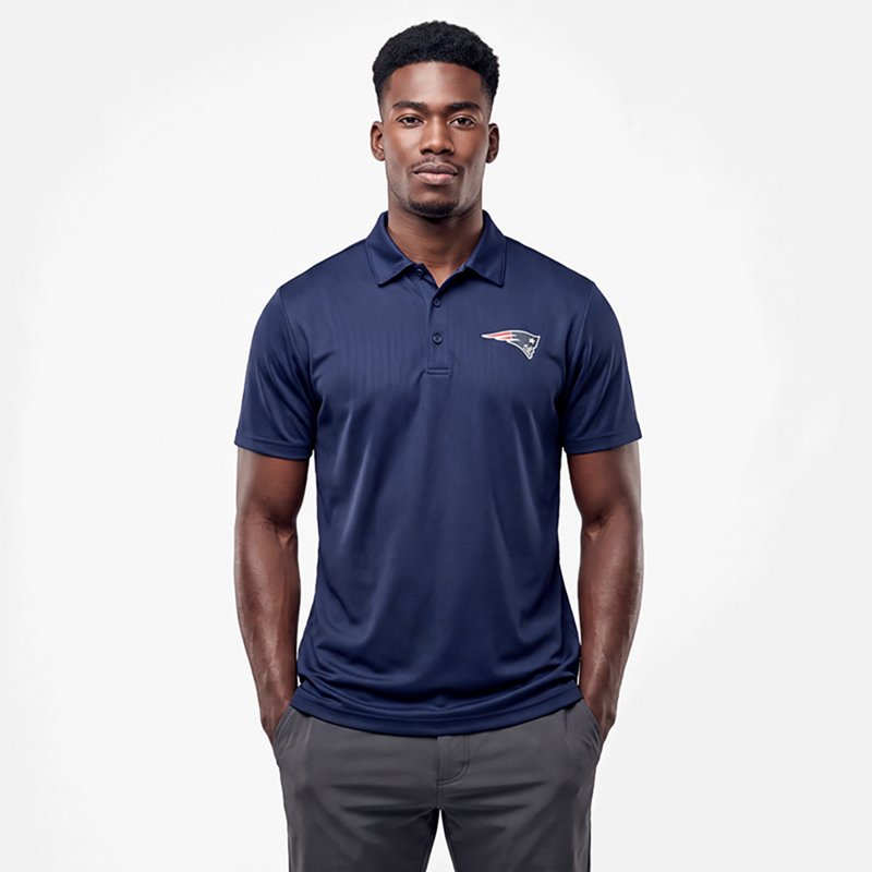 Men's Antigua  Navy New England Patriots Ellipse Performance Polo