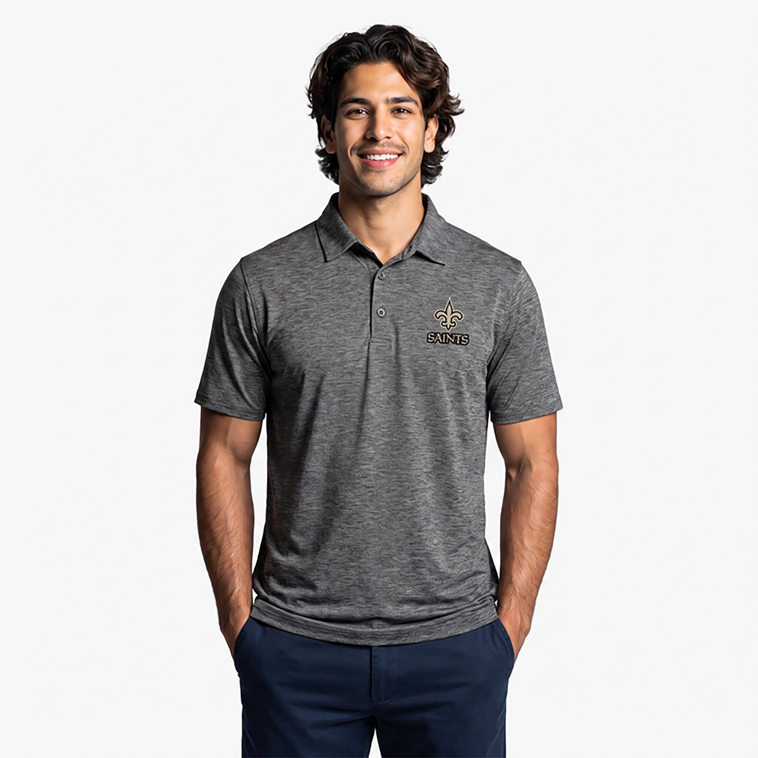 Antigua Men's New Orleans Saints Par 3 Polo Shirt