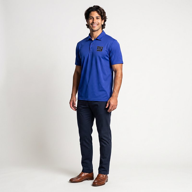 Men's Antigua  Royal New York Giants Ellipse Performance Polo