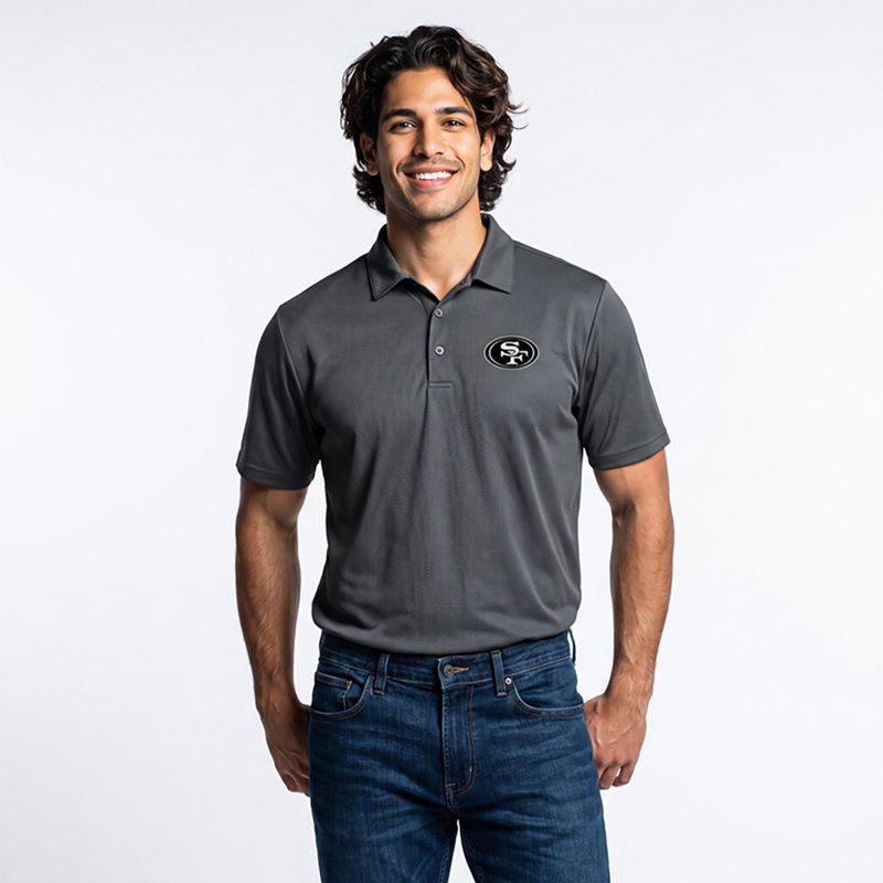 Men's Antigua  Pewter San Francisco 49ers Ellipse Performance Polo