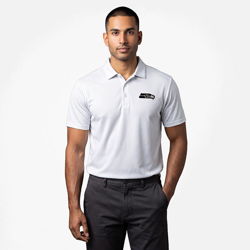 Men's Antigua  White Seattle Seahawks Ellipse Performance Polo