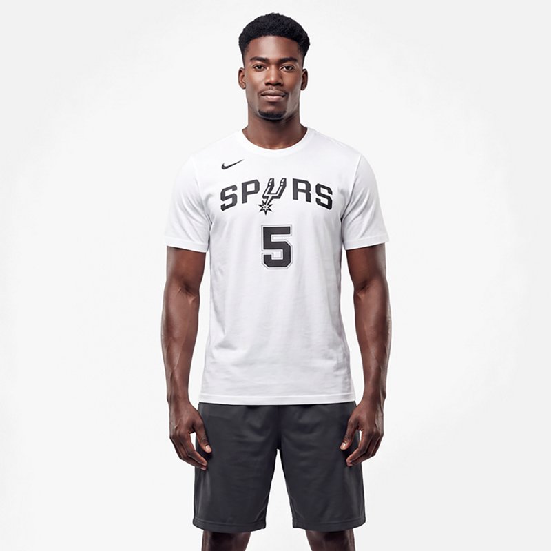 Nike Men's and Women's Stephon Castle White San Antonio Spurs Name & Number T-Shirt - White