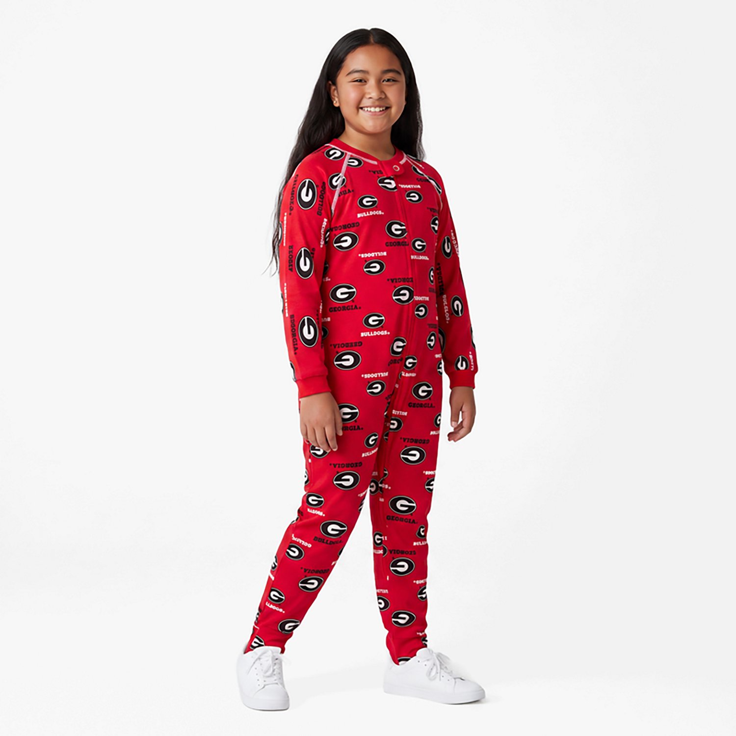 Outerstuff Georgia Bulldogs All-Over Print Raglan Full-Zip Coverall