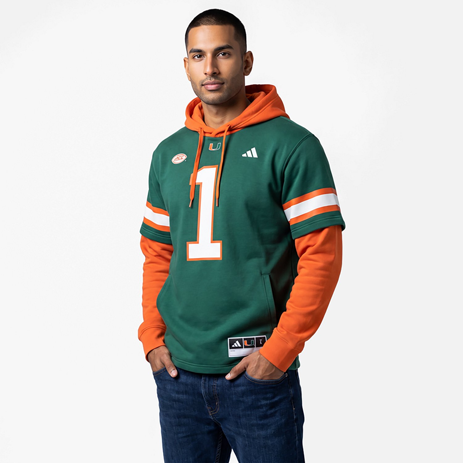 adidas Miami Hurricanes Jersey Pullover Hoodie