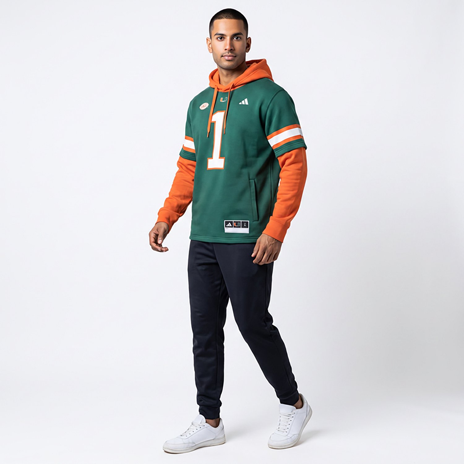 adidas Miami Hurricanes Jersey Pullover Hoodie - view number 2