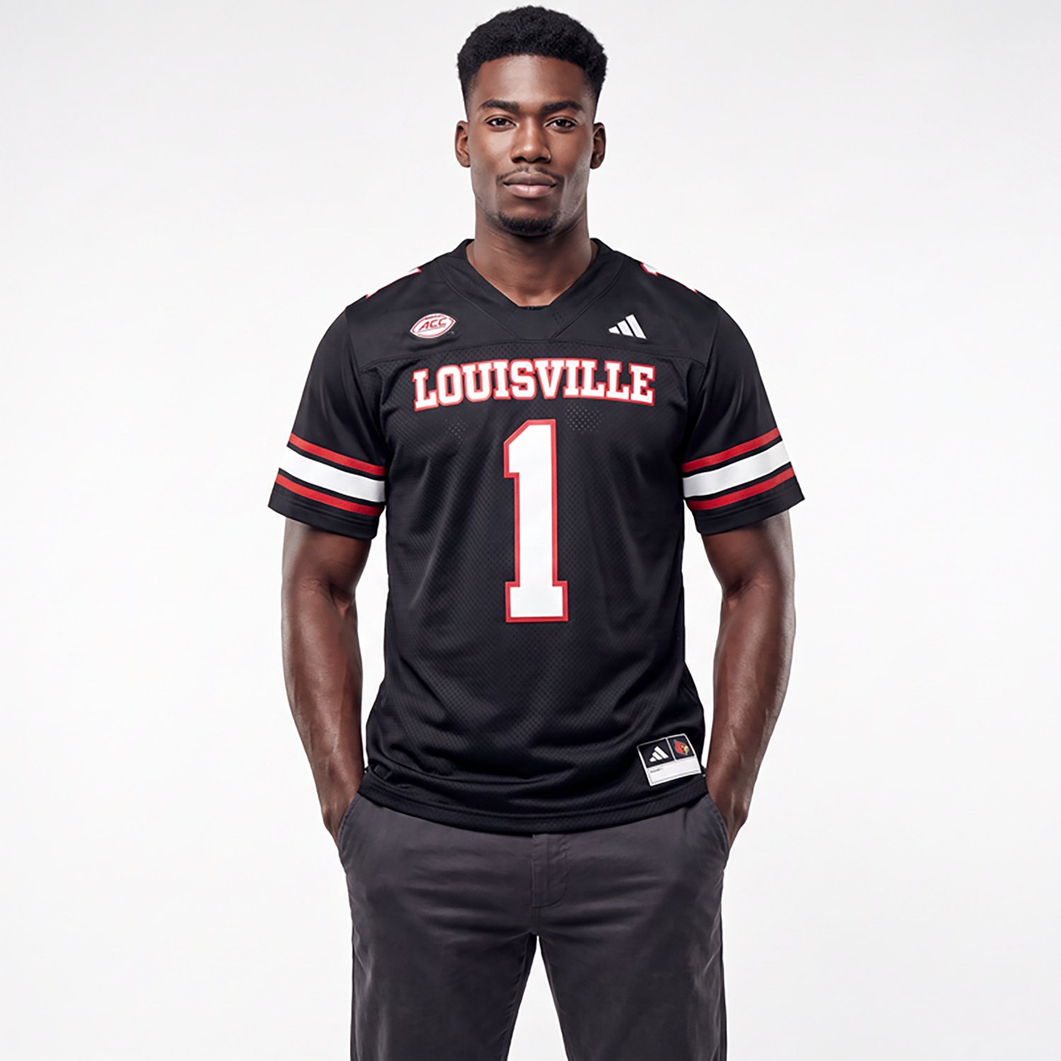 adidas 1 Louisville Cardinals Premier Strategy Jersey