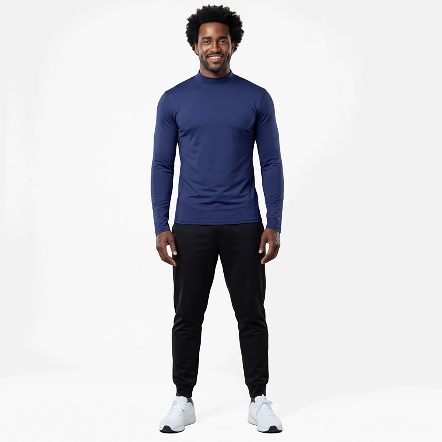 BCG Men's Compression Mock Long Sleeve Top