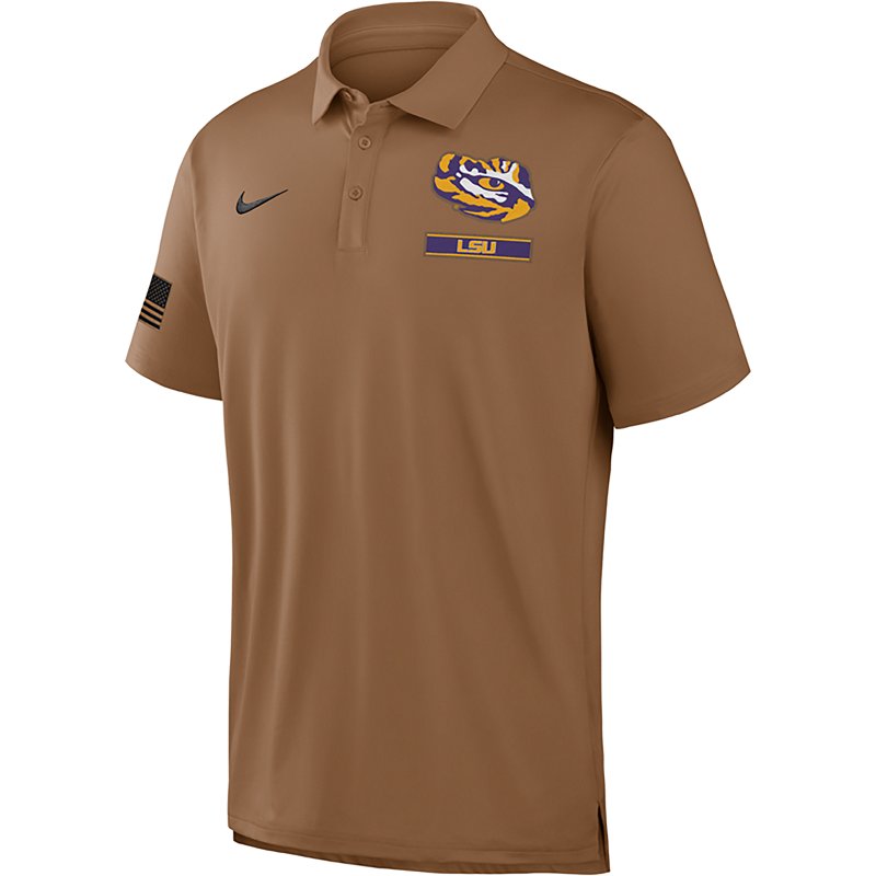 Nike Men's Louisiana State University Military Appreciation Primary Logo Tour Polo Shirt