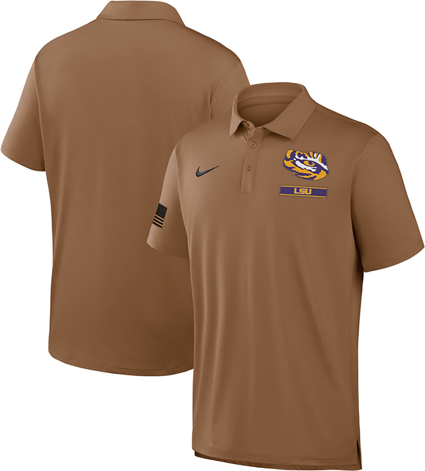 Nike Men's Louisiana State University Military Appreciation Primary Logo Tour Polo Shirt - view number 3