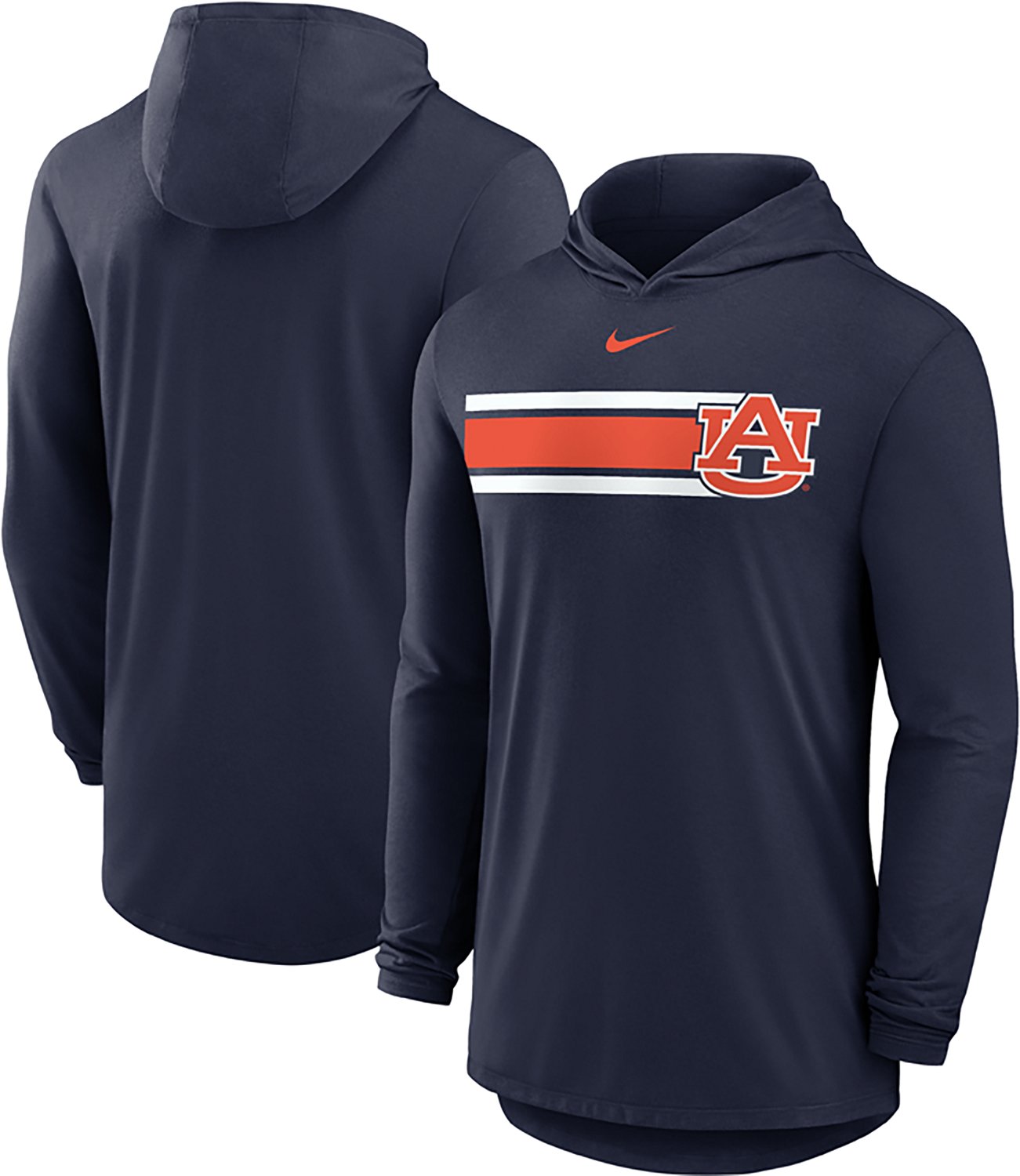 Nike Auburn Tigers Primetime Pattern Tri-Blend Dri-FIT Long Sleeve Hooded T-Shirt - view number 3