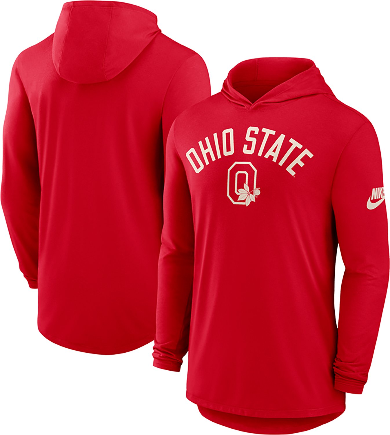 Nike Ohio State Buckeyes Legacy Arch Tri-Blend Long Sleeve Hooded T-Shirt - view number 3