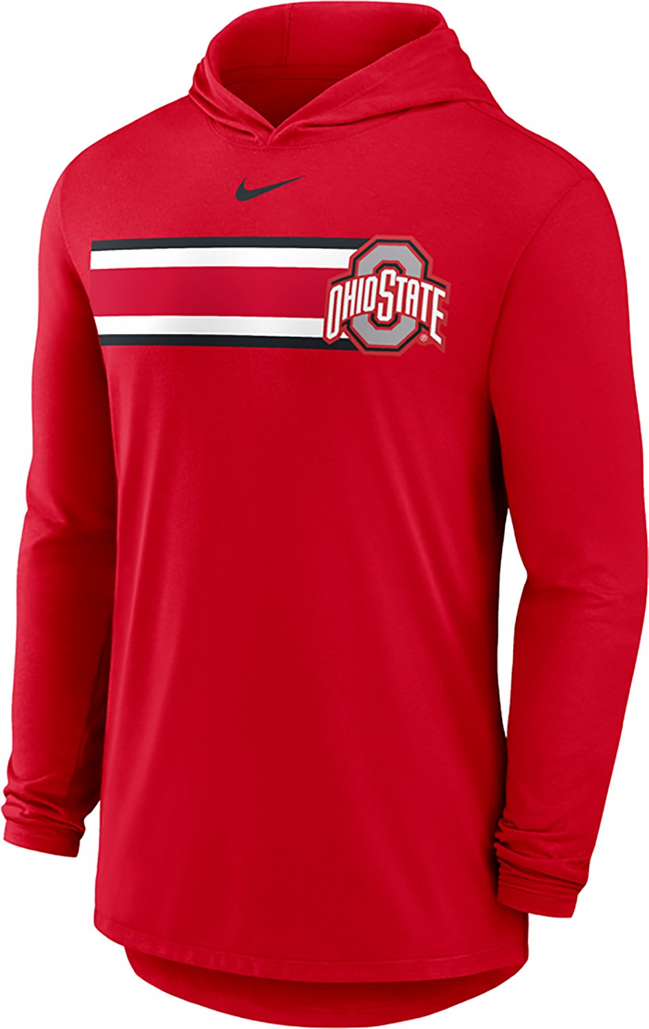 Nike Ohio State Buckeyes Primetime Pattern Tri-Blend Dri-FIT Long Sleeve Hooded T-Shirt