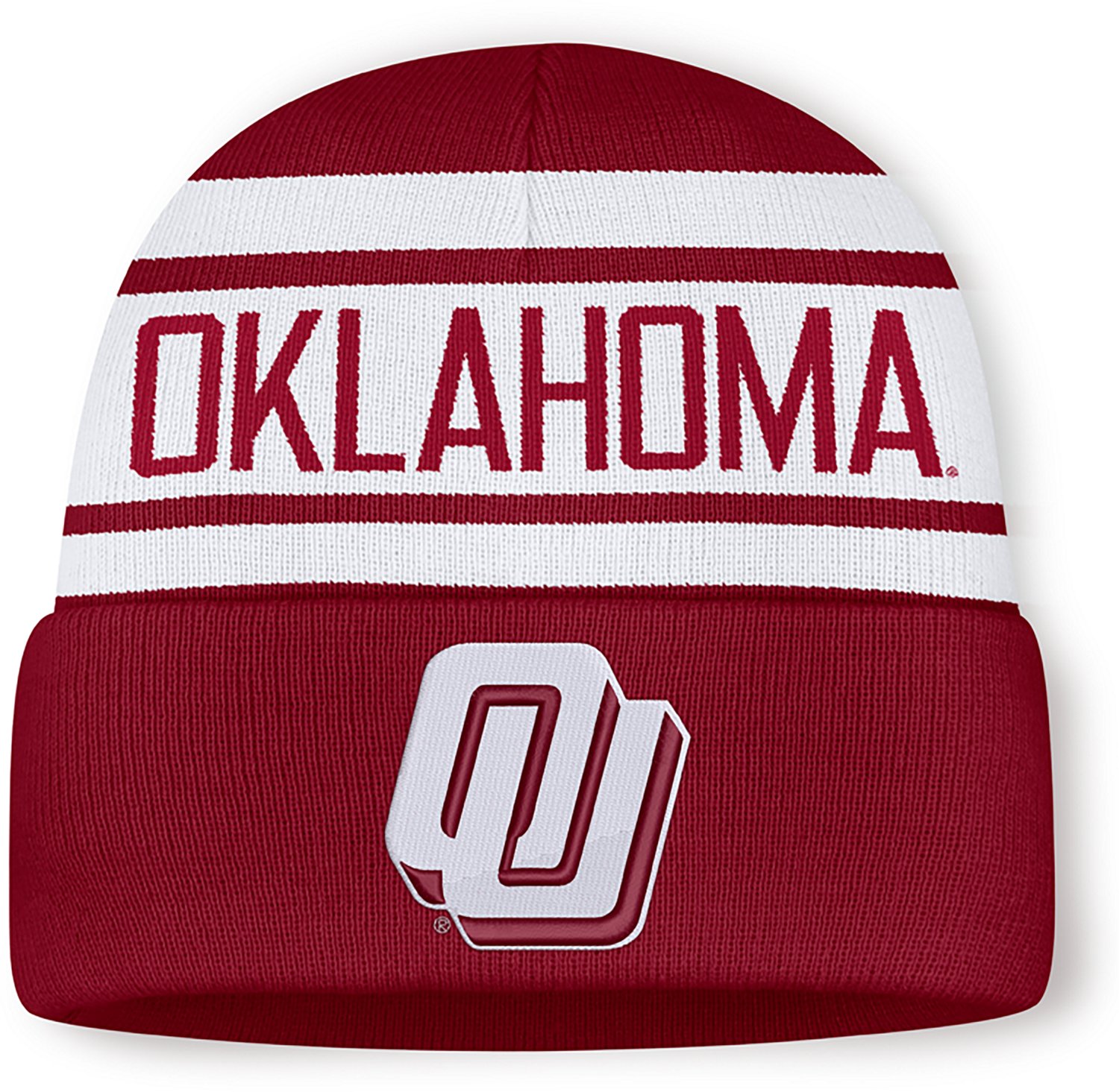 Nike University of Oklahoma Team Stripe Peak Legacy Utility Cuffed Beanie