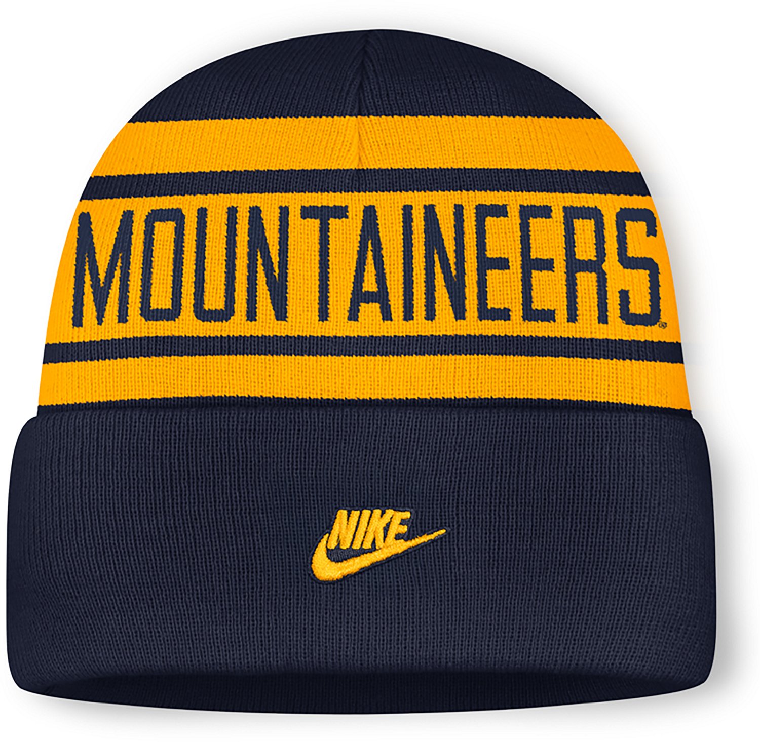 Nike West Virginia University Team Stripe Peak Legacy Utility Cuffed Beanie - view number 2