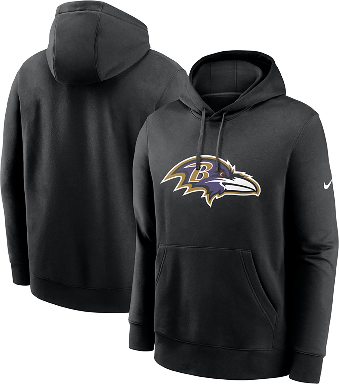 Nike Men's Baltimore Ravens Team Ombre Club Hoodie - view number 3