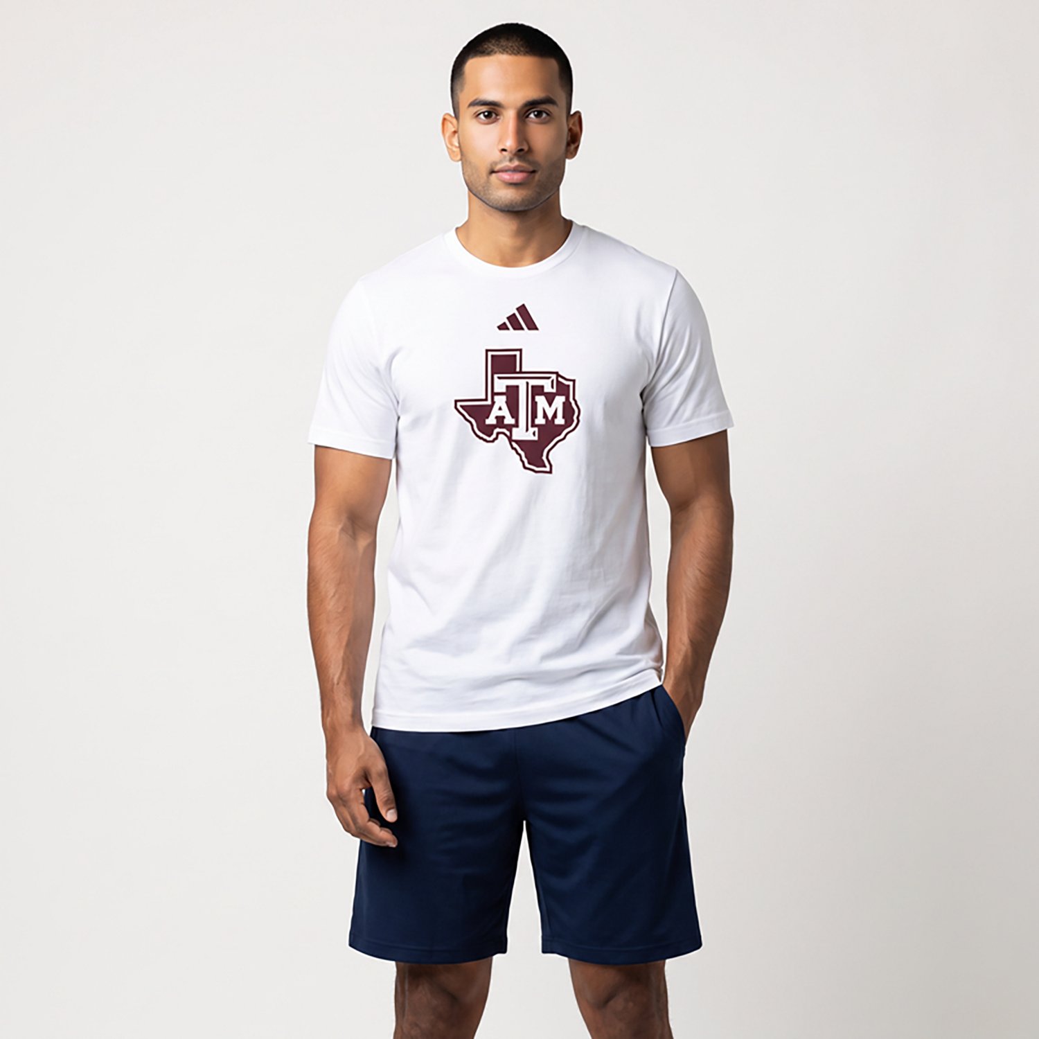 adidas Men's Texas A&M University Oversize Locker Logo Graphic T-shirt