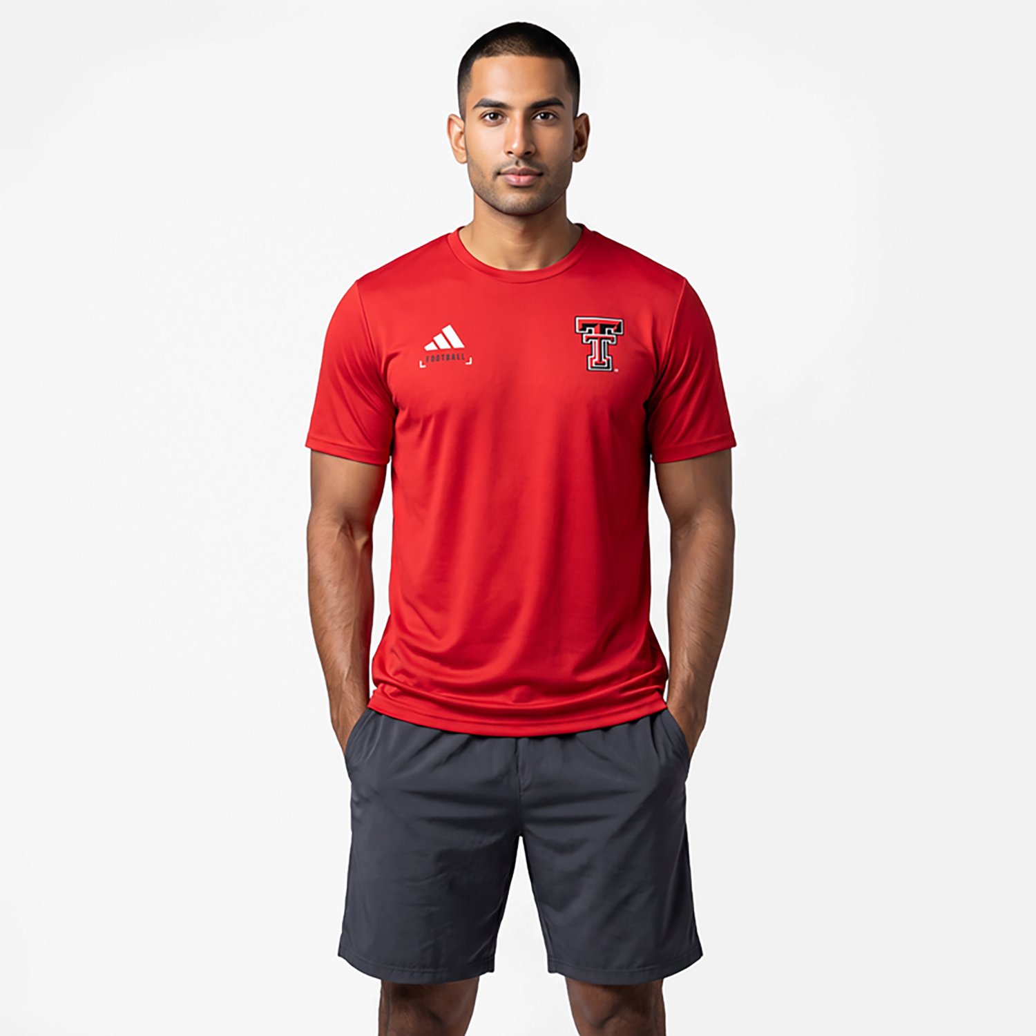 adidas Texas Tech Raiders Locker Football Icon AEROREADY Pre-Game T-Shirt
