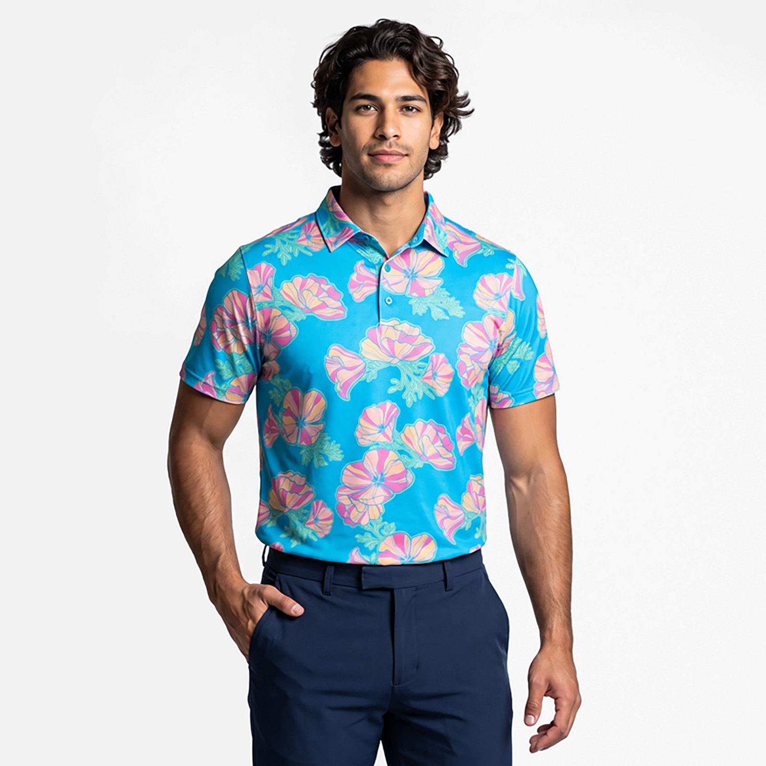 Chubbies Men's The Great Grand Poppy Performance Polo - view number 2