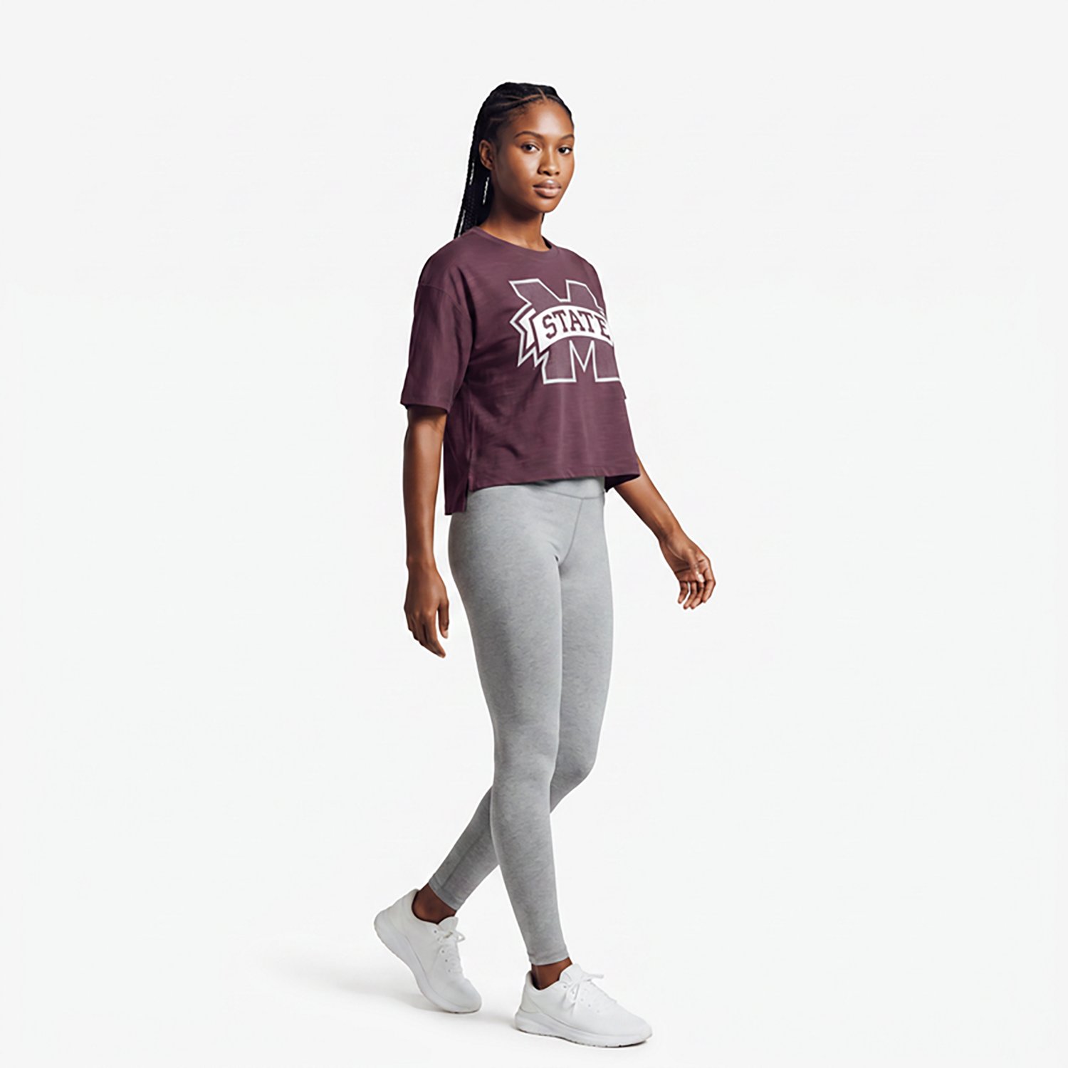 Pressbox Women's Mississippi State Big Canvas Puff Castillo Motley Crew T-shirt