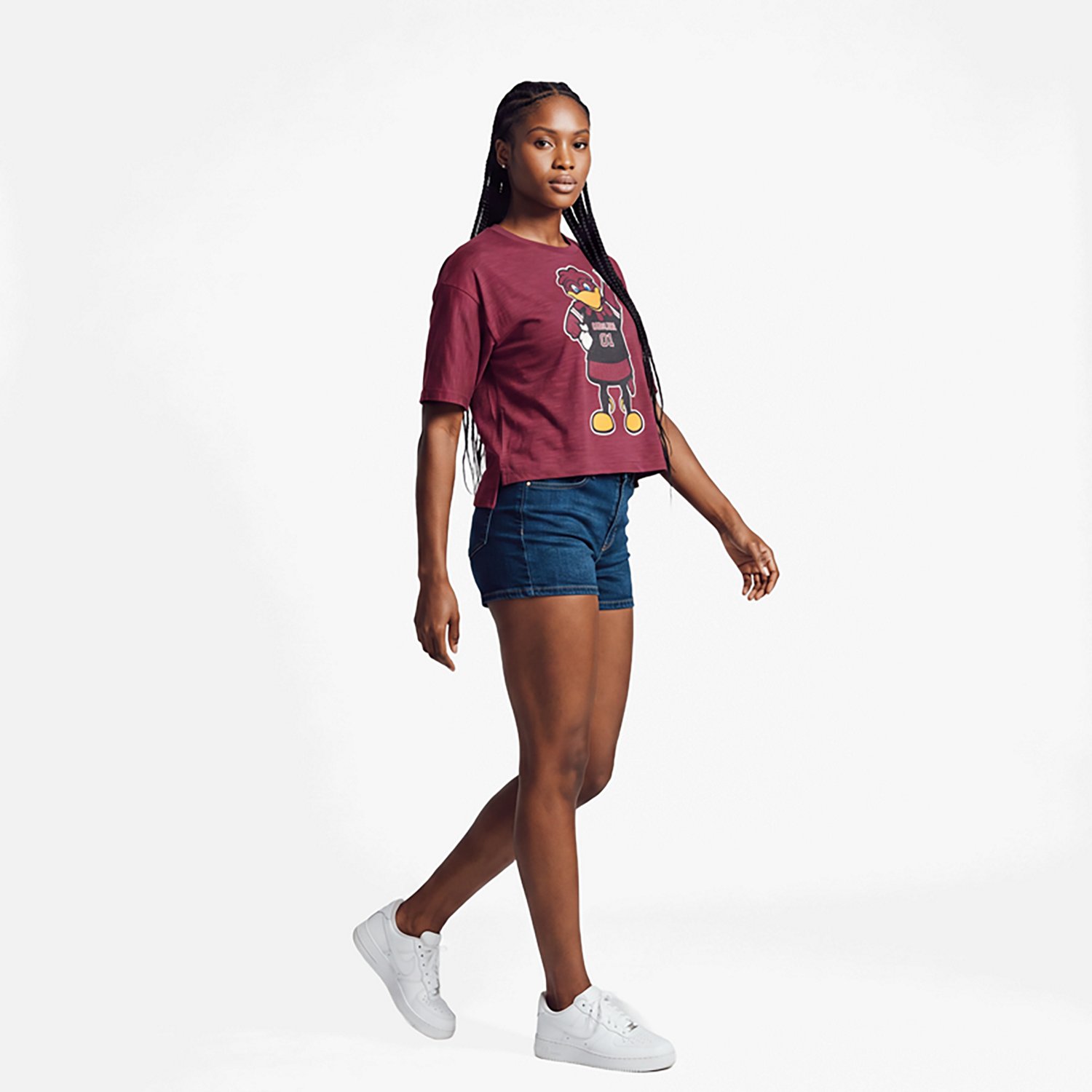 Pressbox Women's South Carolina Big Canvas Puff Castillo Motley Crew T-shirt
