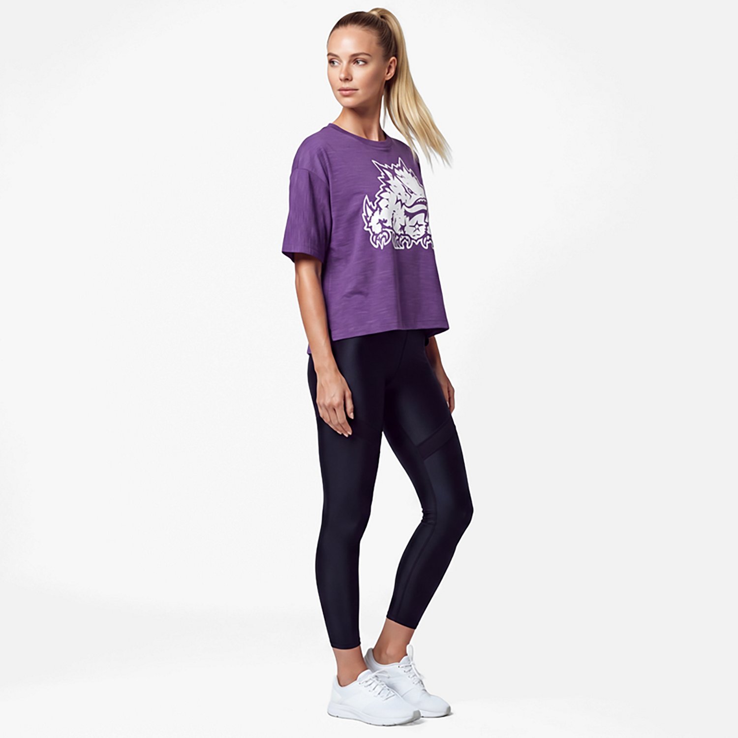 Pressbox Women's TCU Big Canvas Puff Castillo Motley Crew T-shirt
