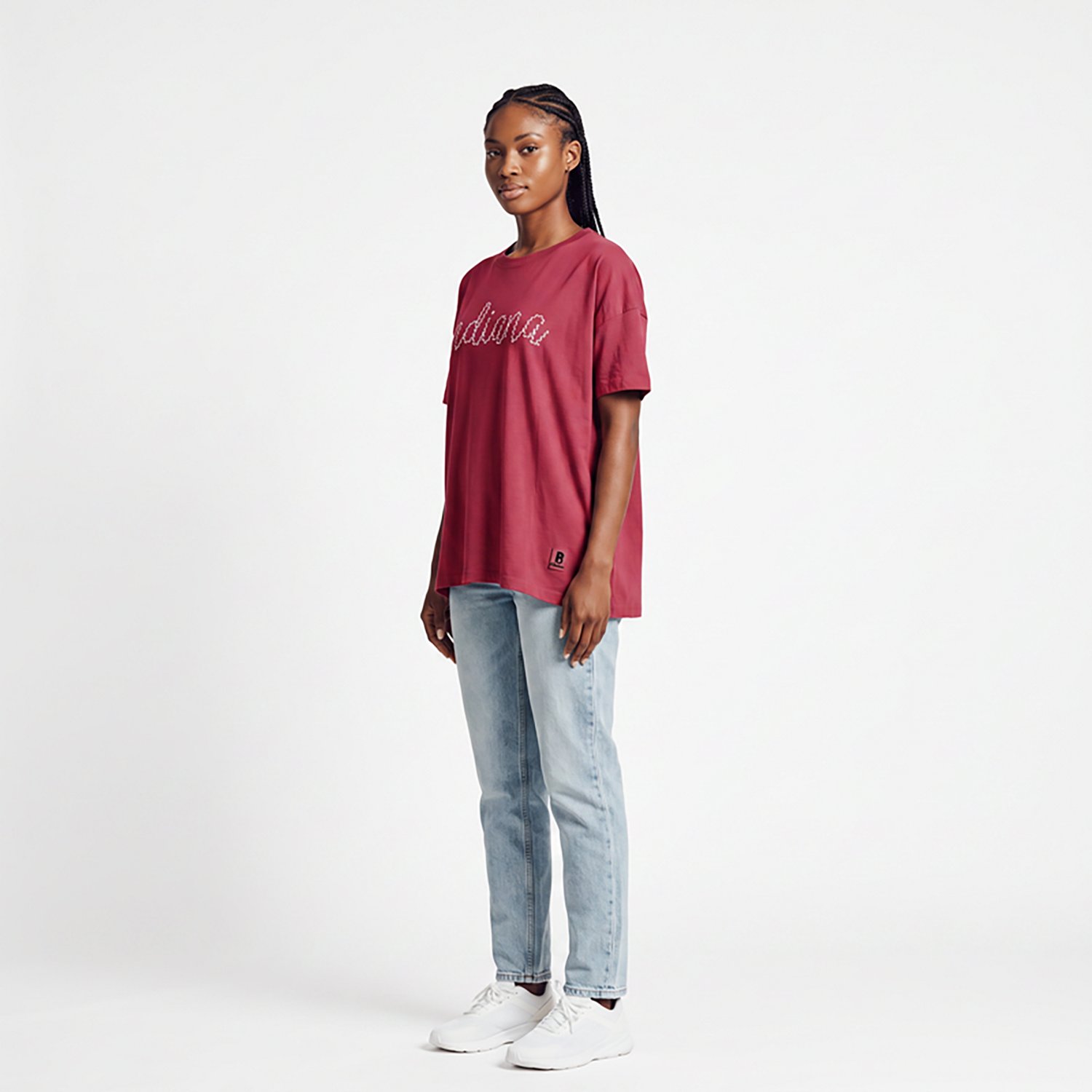 Pressbox Women's Indiana Swirl Script Oversized Swirl T-shirt