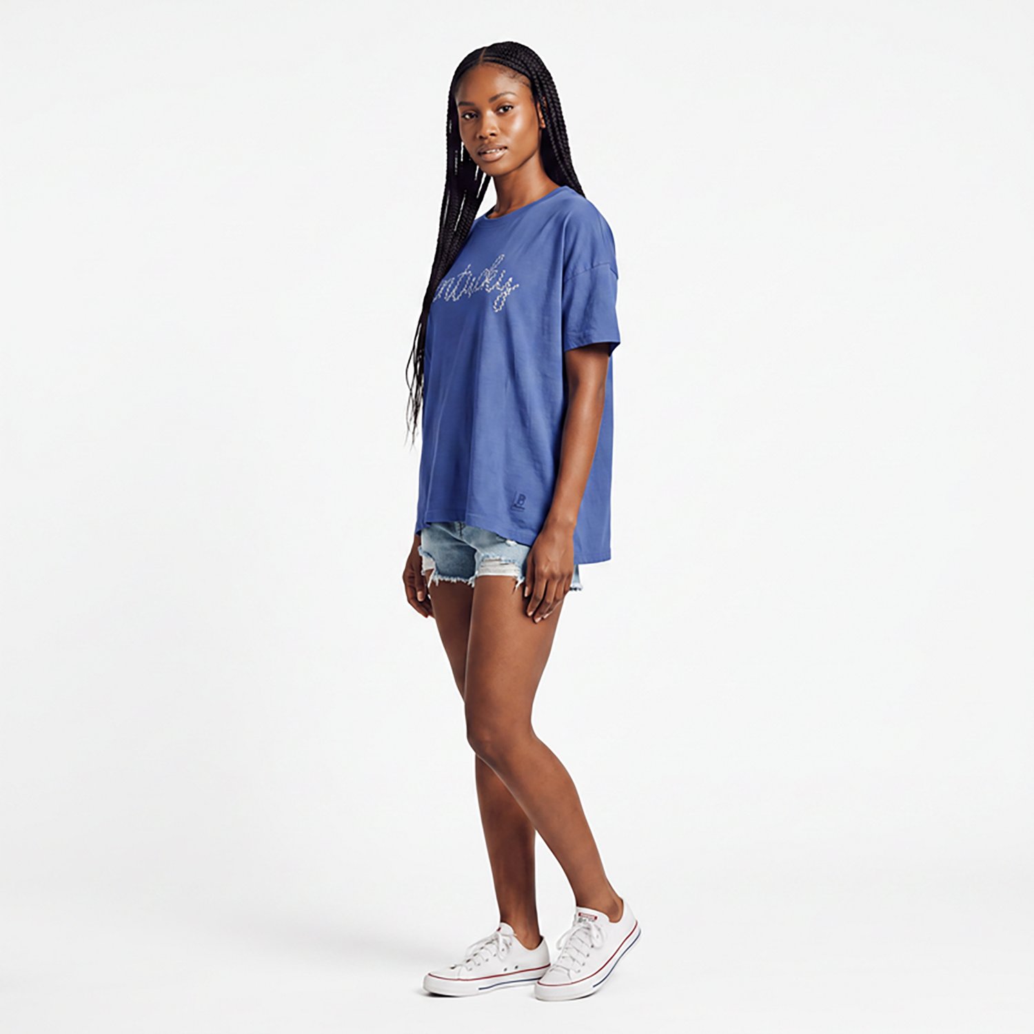 Pressbox Women's Kentucky Swirl Script Oversized Graphic T-shirt