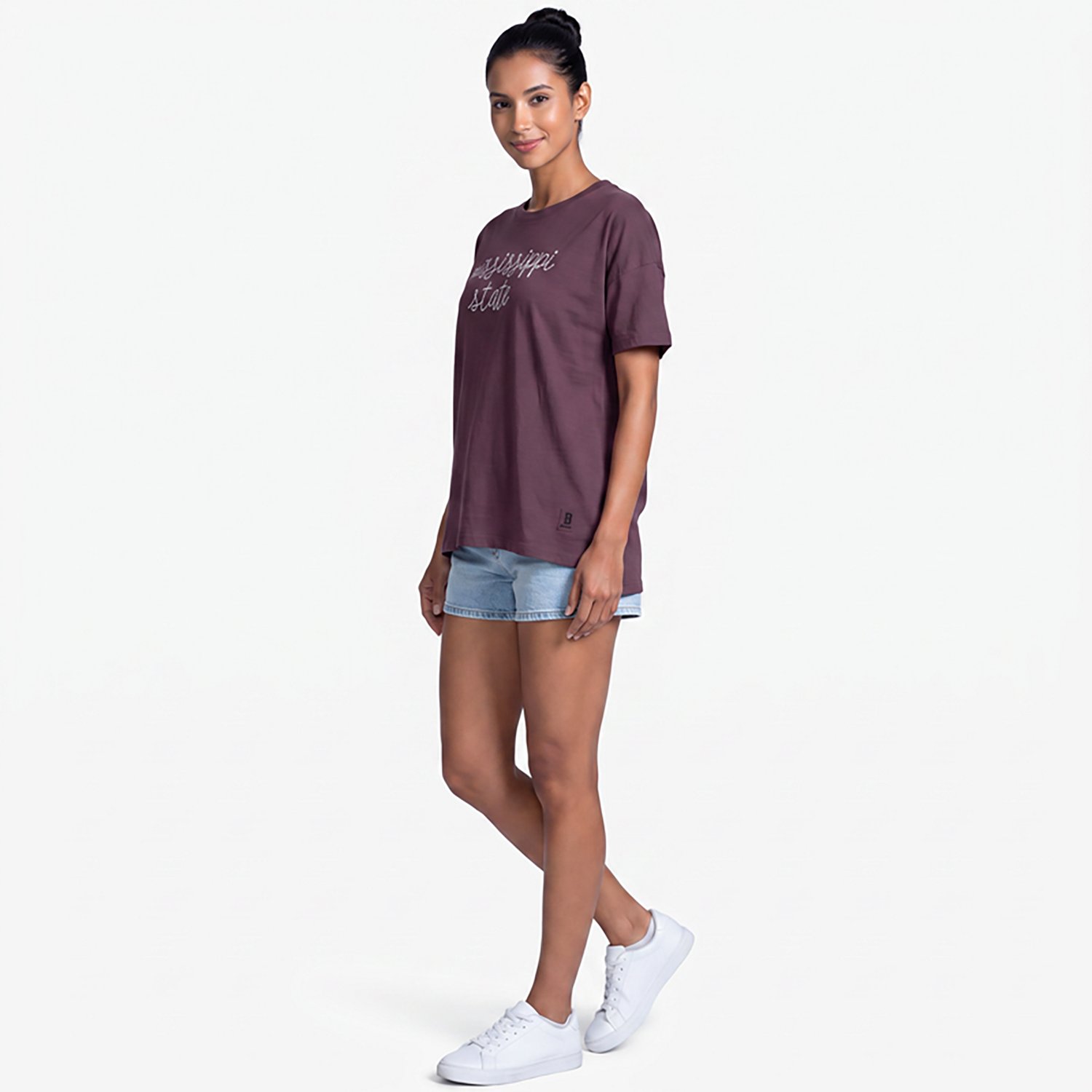 Pressbox Women's Mississippi State Swirl Oversized Graphic T-shirt