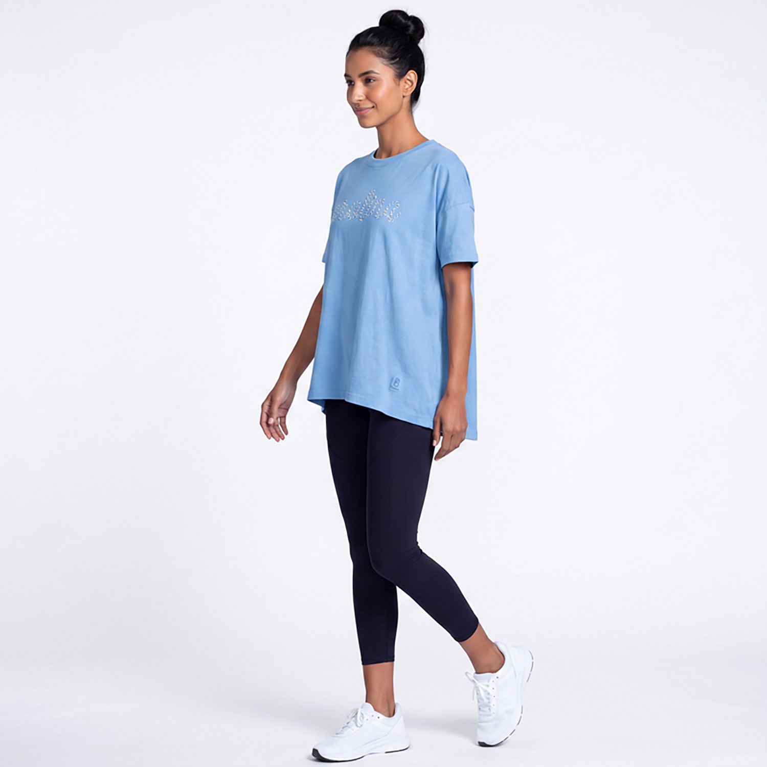 Pressbox Women's University of North Carolina Swirl Script Oversized Graphic T-shirt