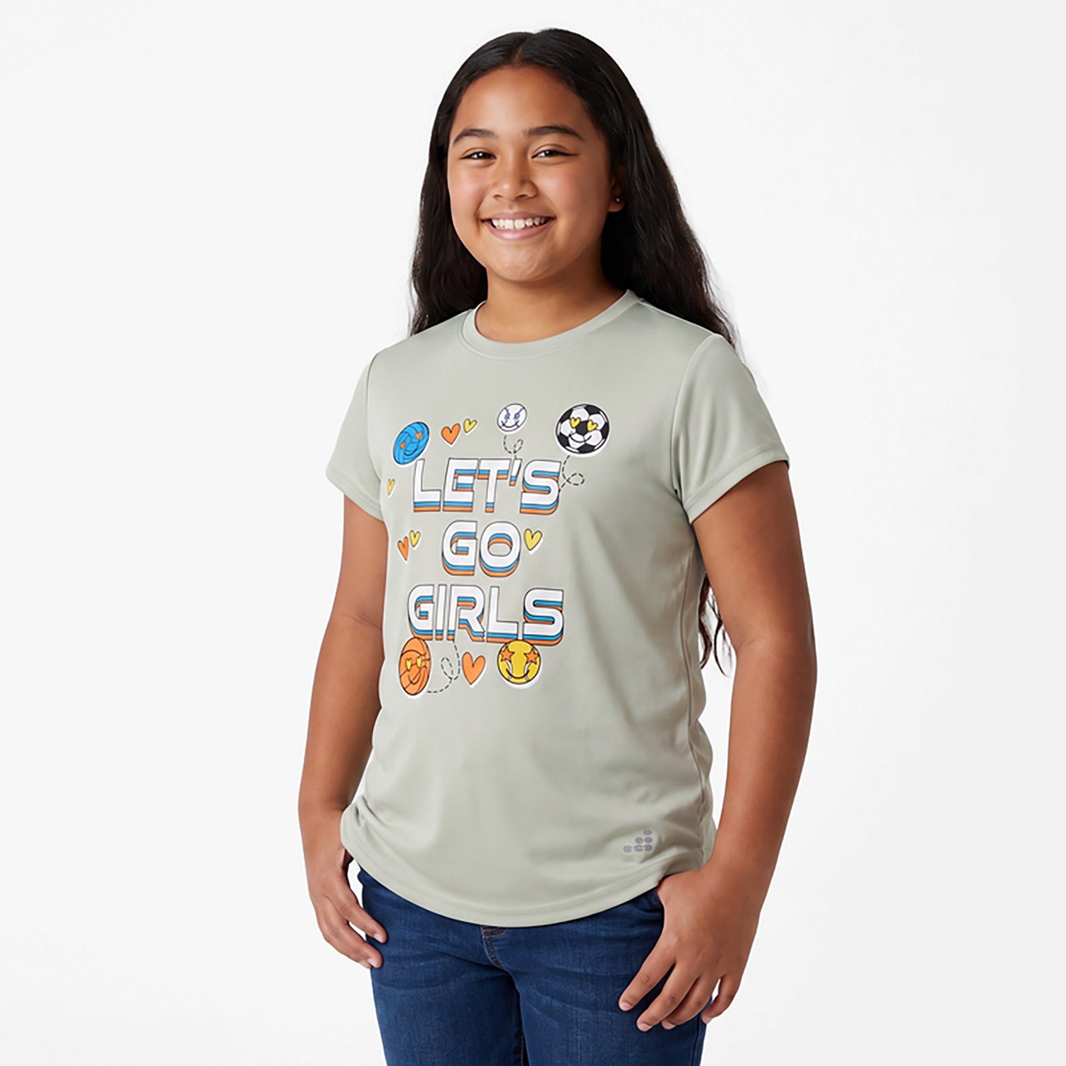 BCG Girls' Turbo Let's Go Girls Graphic Short Sleeve T-Shirt