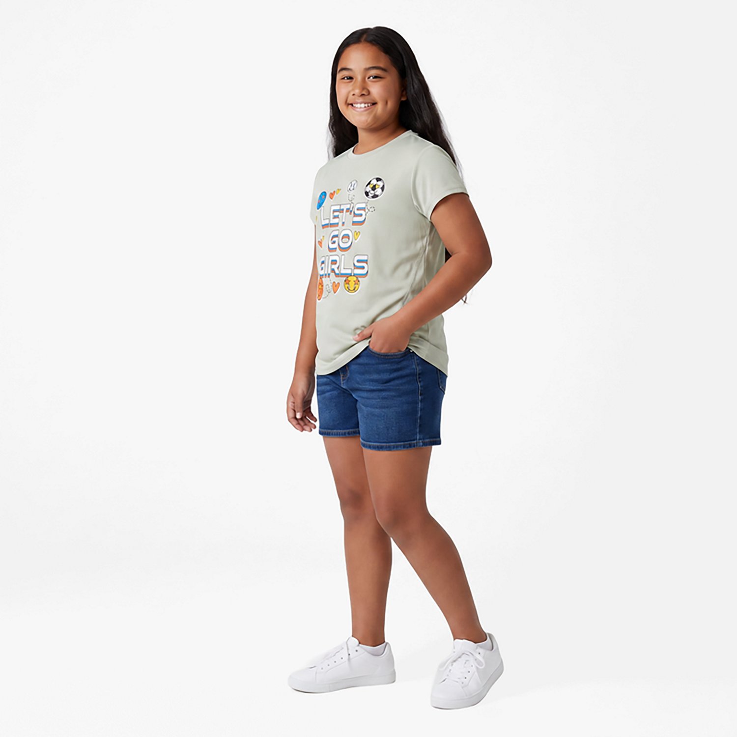 BCG Girls' Turbo Let's Go Girls Graphic Short Sleeve T-Shirt - view number 2