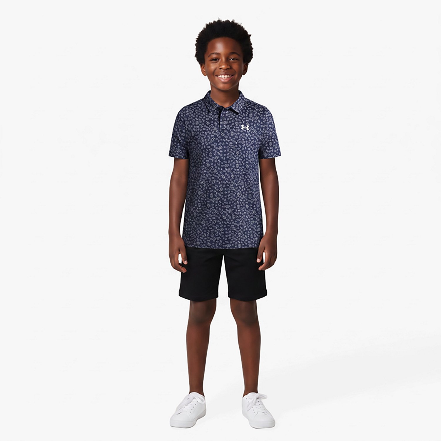 Under Armour Boys' Matchplay Printed Polo Shirt