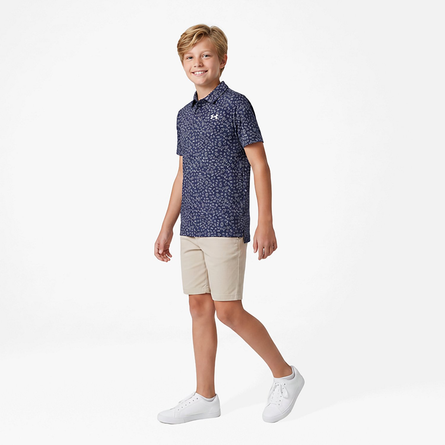 Under Armour Boys' Matchplay Printed Polo Shirt
