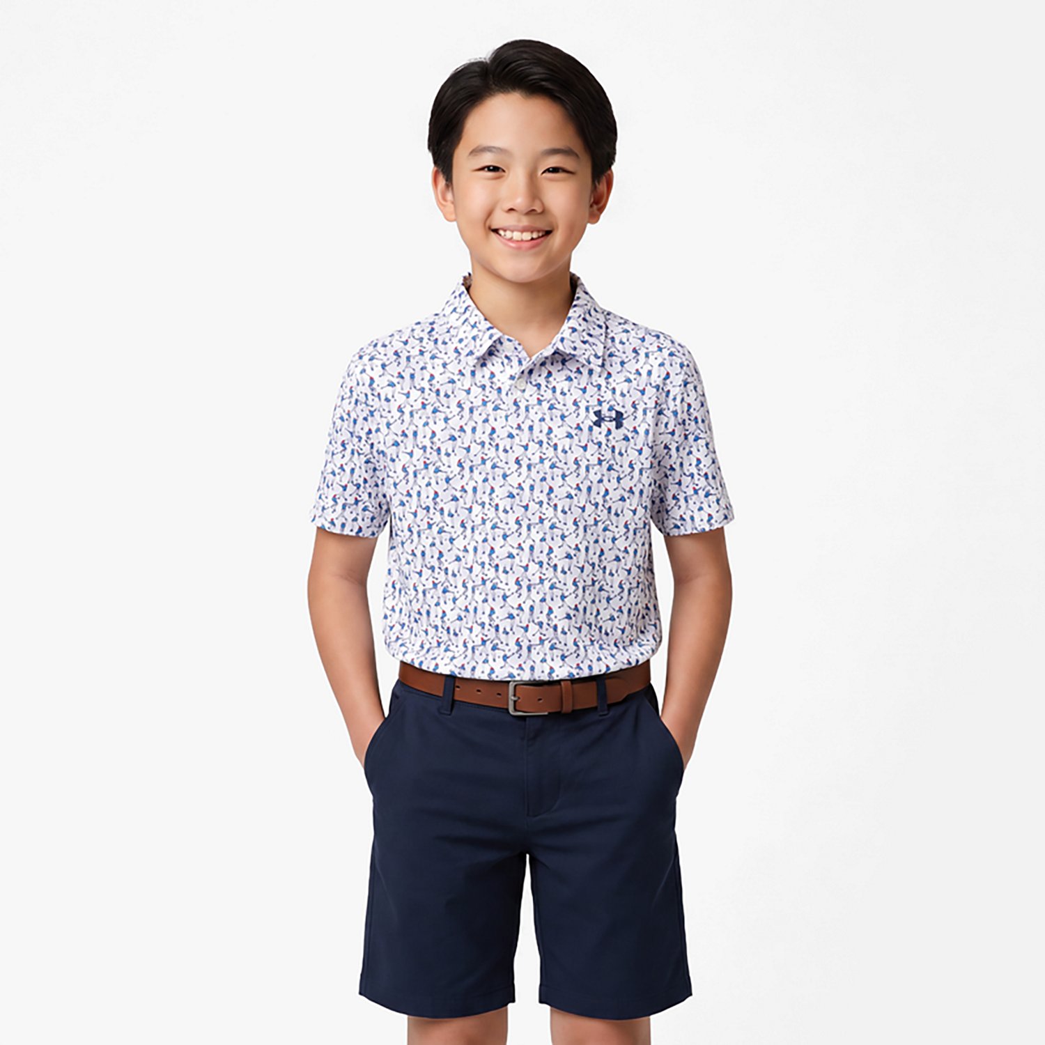 Under Armour Boys' Matchplay Printed Polo Shirt