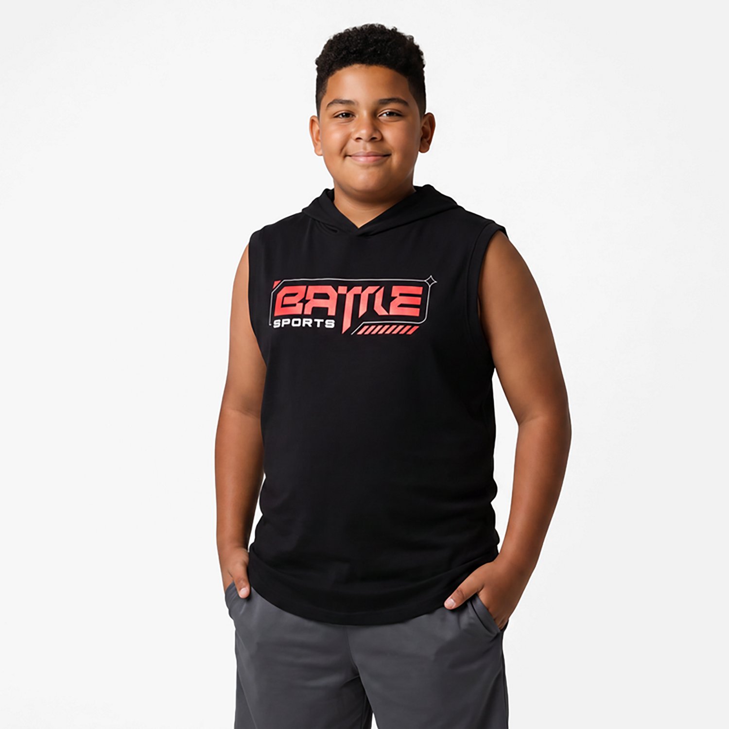 Battle Boys' Future Tech Cyborg Sleeveless Hoodie - view number 2