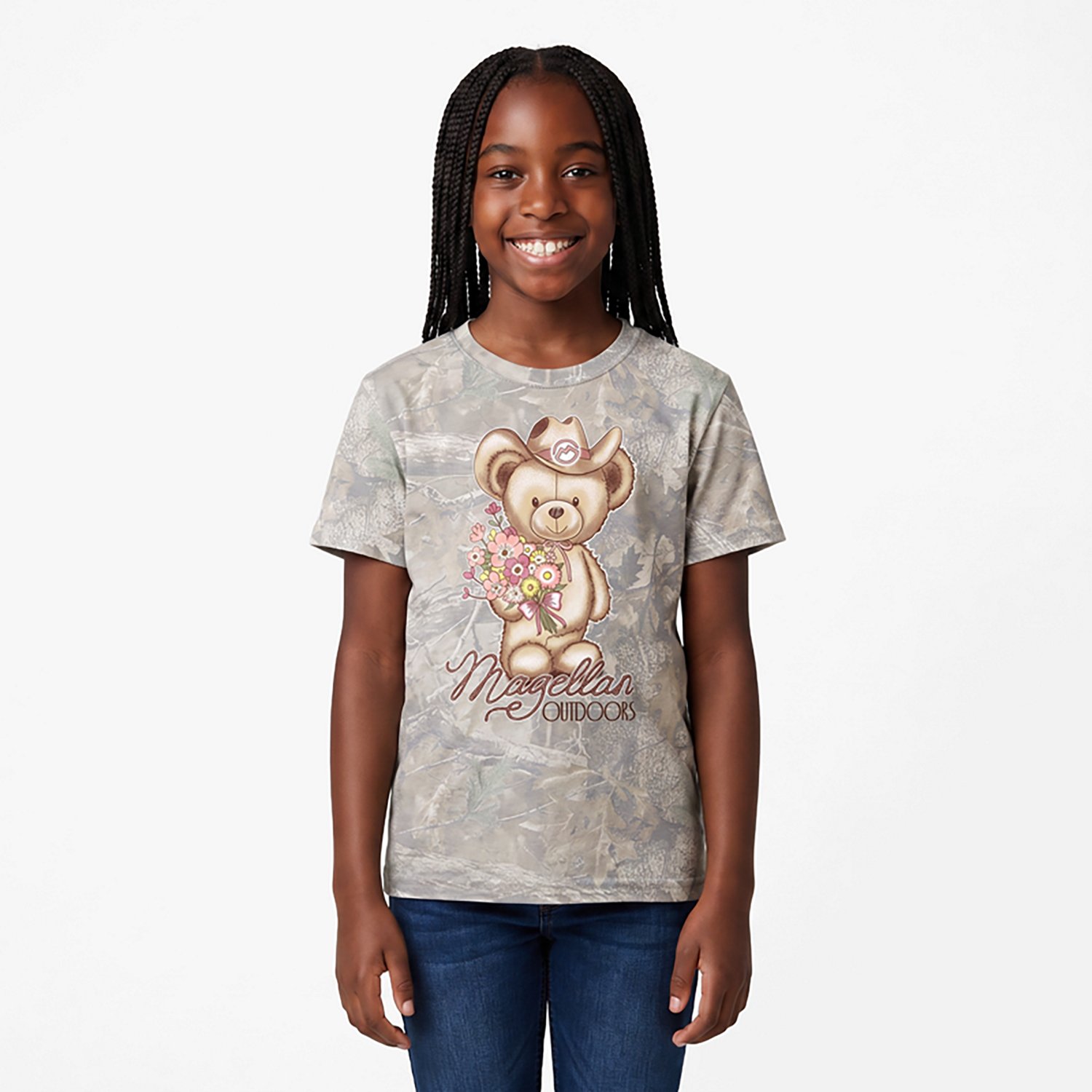 Magellan Outdoors Girls’ Teddy Bear Graphic Short Sleeve T‑Shirt - view number 2