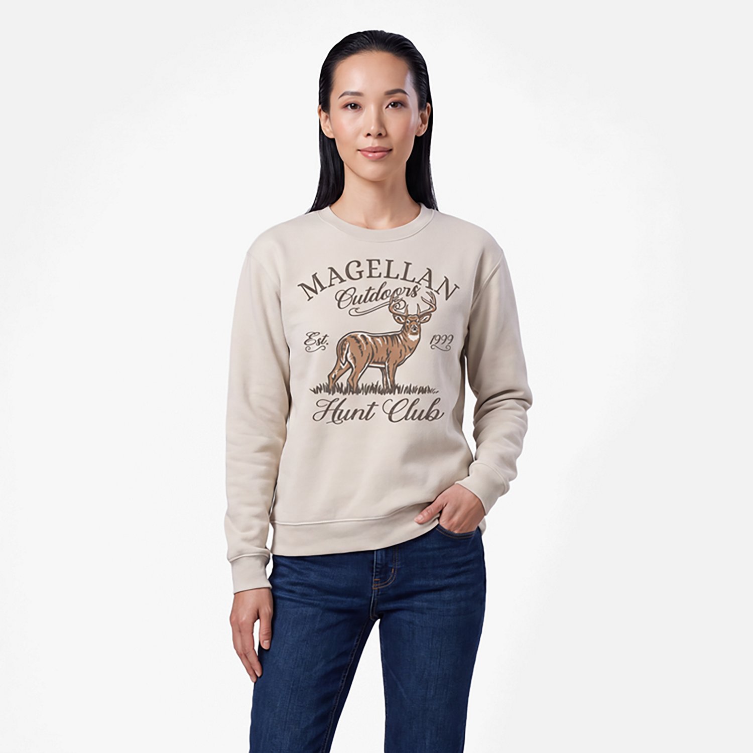 Magellan Outdoors Women's Hunt Club Deer Sweatshirt