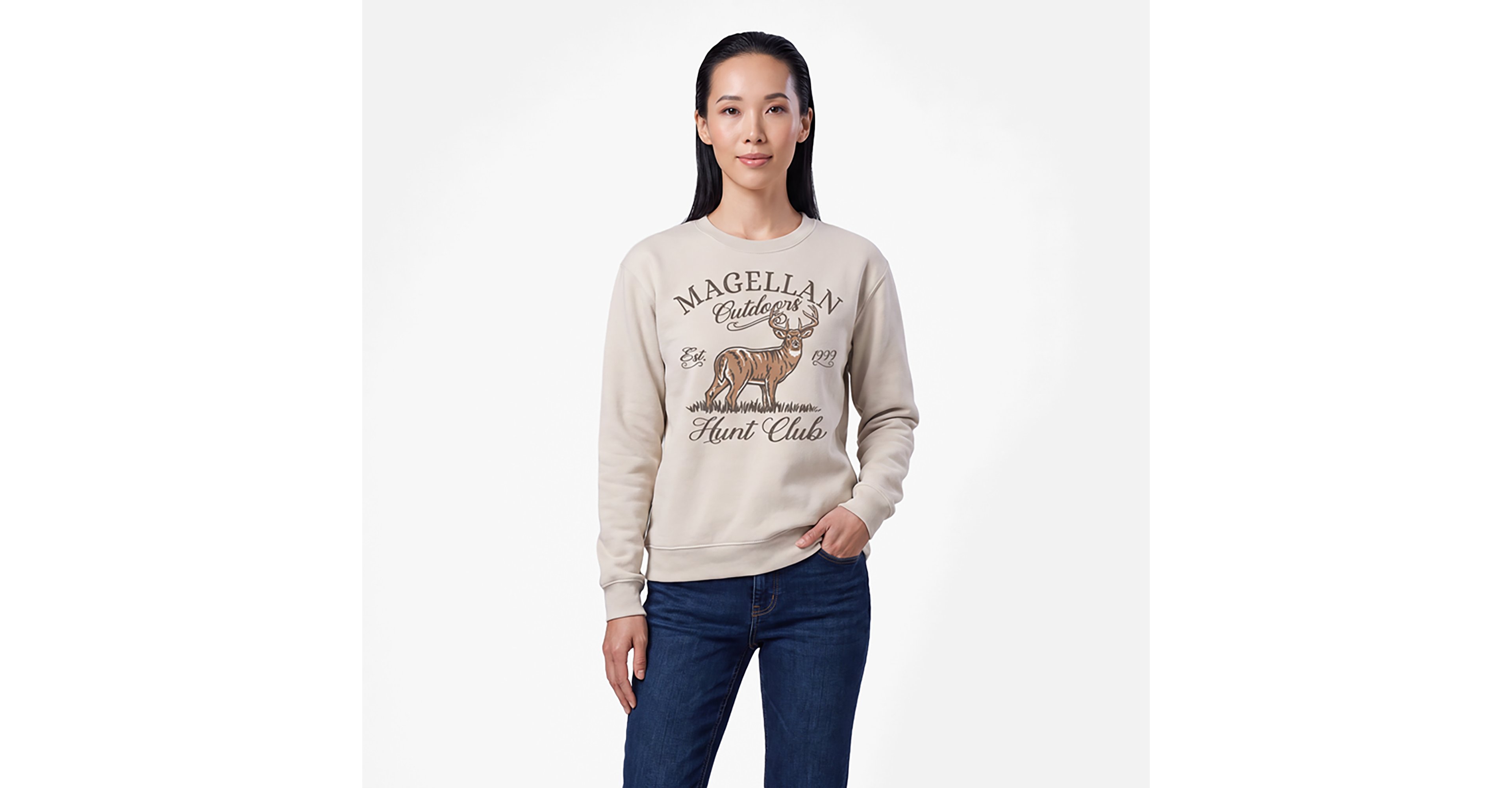Magellan Outdoors Women's Hunt Club Deer Sweatshirt