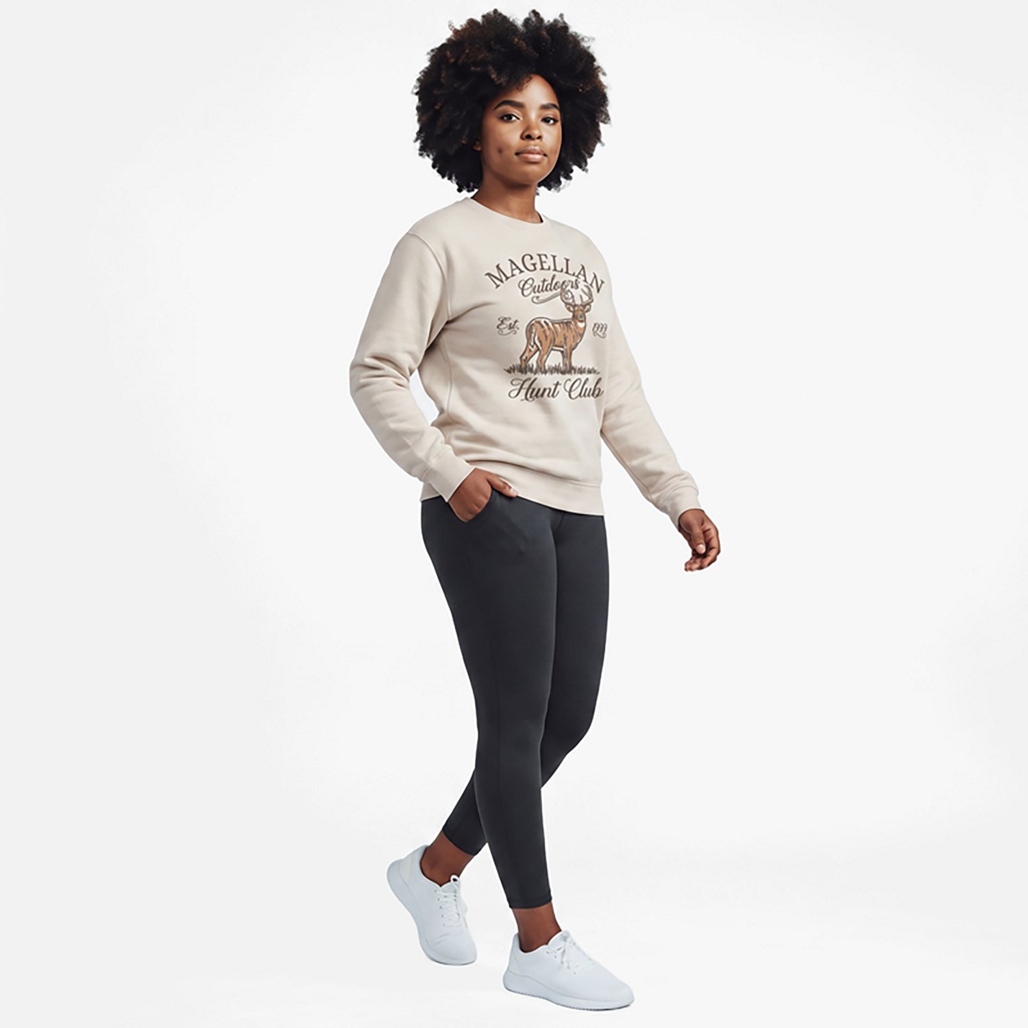Magellan Outdoors Women's Hunt Club Deer Sweatshirt - view number 2