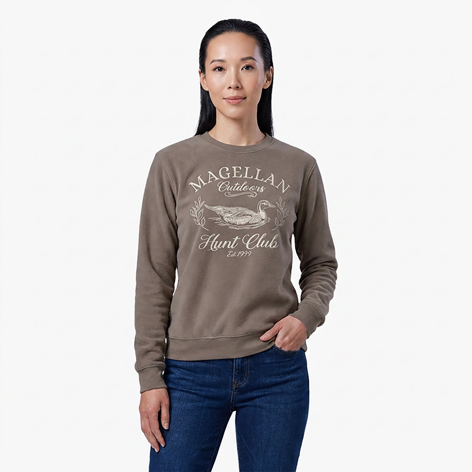 Magellan Outdoors Women's Hunt Club Duck Sweatshirt - view number 2