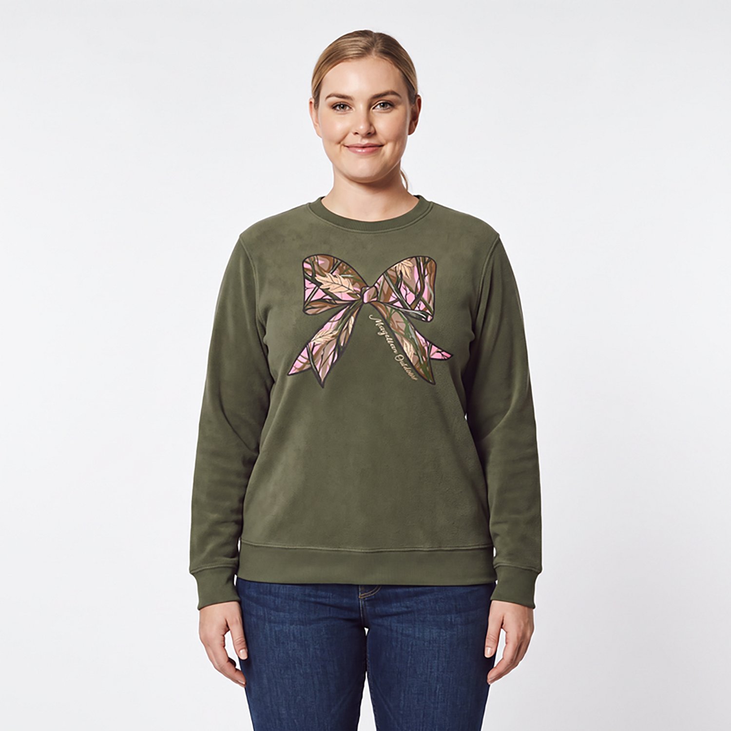 Magellan Outdoors Women's Camo Bow Sweatshirt - view number 2