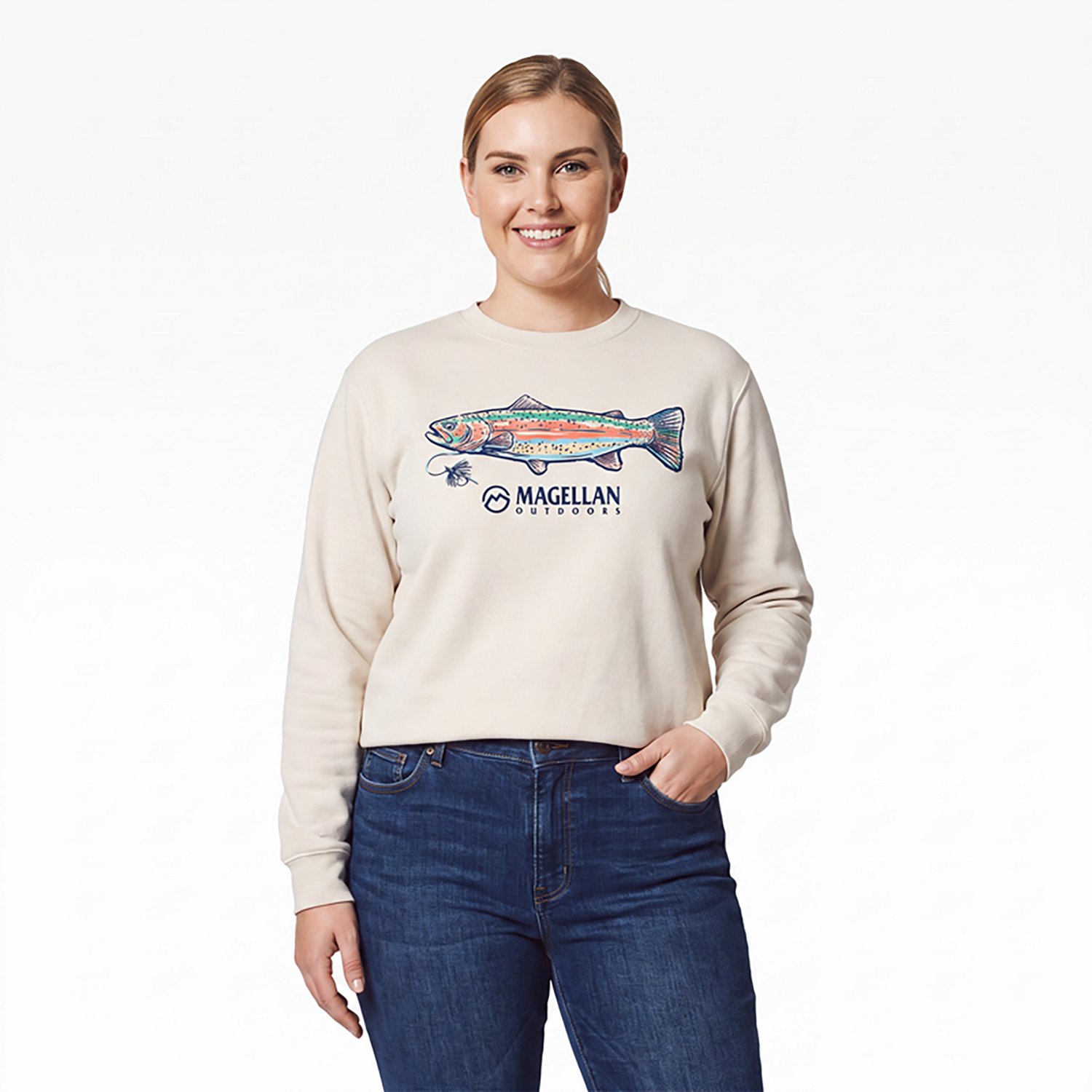 Magellan Outdoors Women's Trout Lure Sweatshirt - view number 2