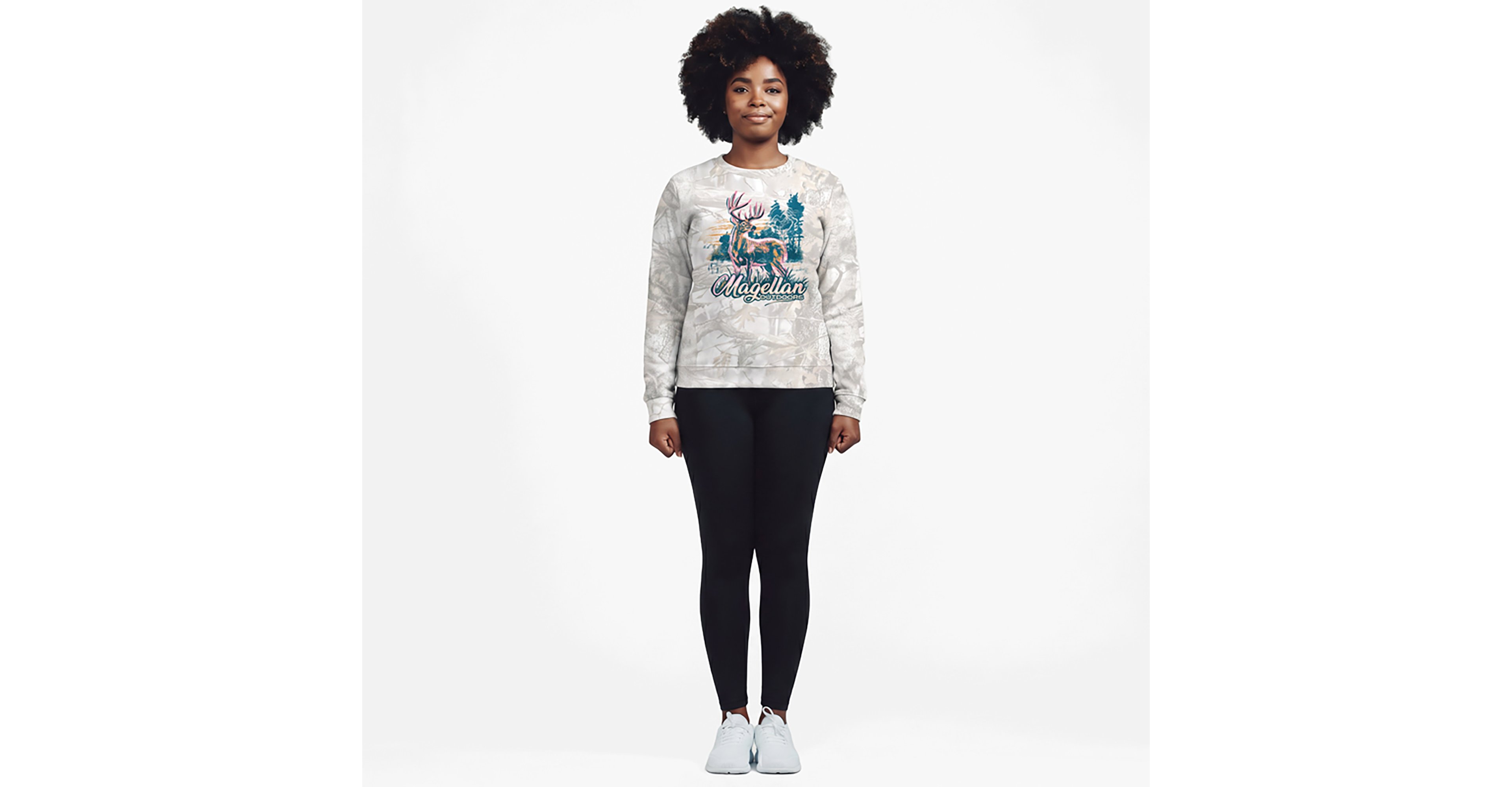Magellan Outdoors Women's Deer Paint Sweatshirt