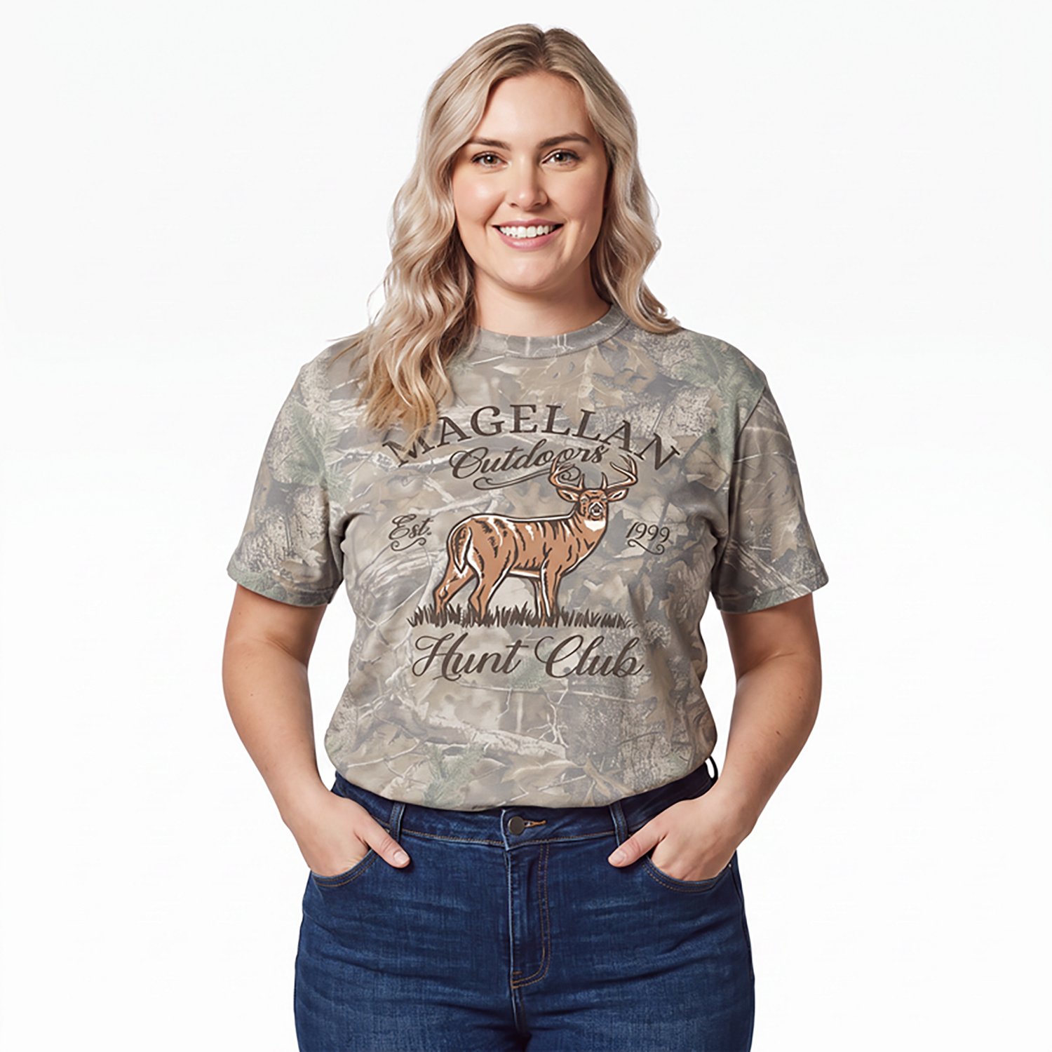Magellan Outdoors Women’s Hunt Club Deer Graphic Short Sleeve T‑Shirt - view number 2