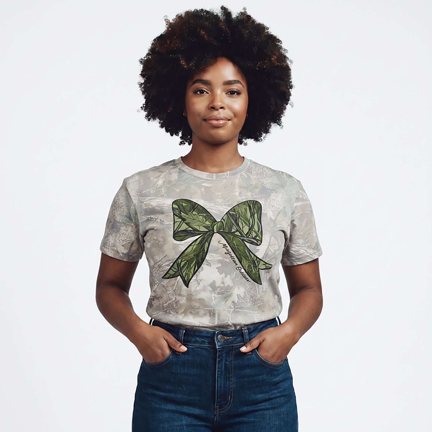 Magellan Outdoors Women’s Camo Bow Graphic Short Sleeve T‑Shirt - view number 2